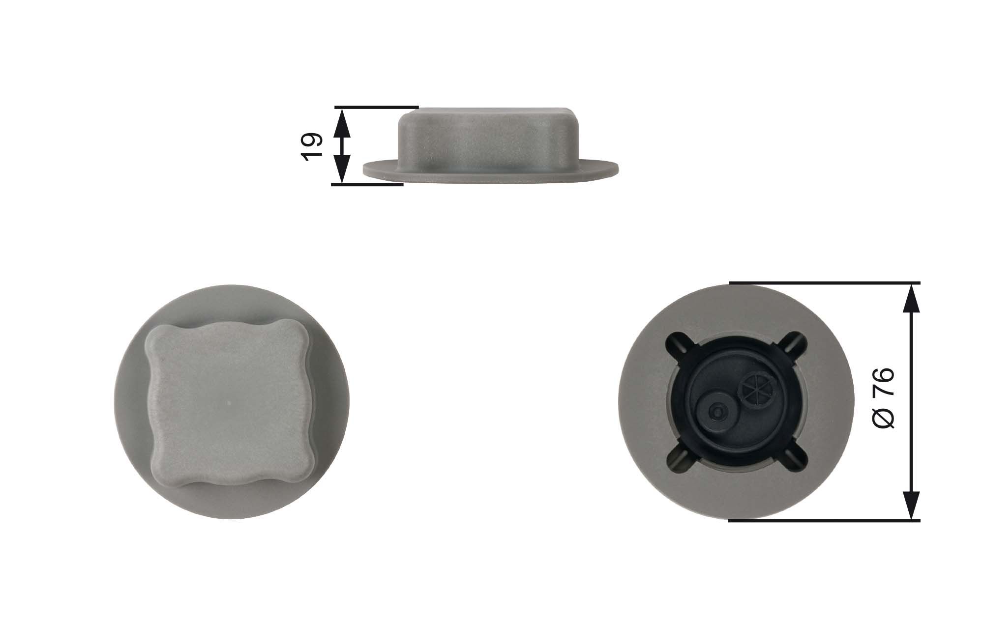 Кришка розширювального бачка GATES RC206 - zapix