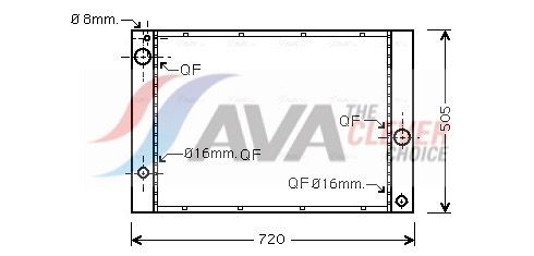 Радіатор охолодження двигуна AVA QUALITY COOLING BWA2338 - zapix