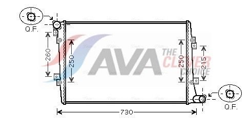 Радіатор охолодження двигуна AVA QUALITY COOLING VNA2255 - zapix