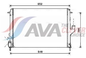 Радиатор охлаждения двигателя AVA QUALITY COOLING RTA2478