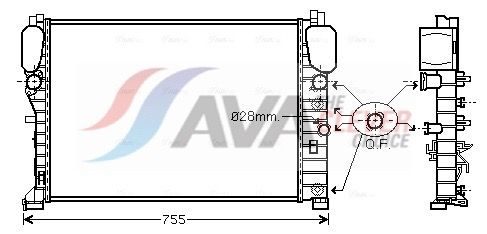 Радіатор охолодження двигуна AVA QUALITY COOLING MSA2394 - zapix
