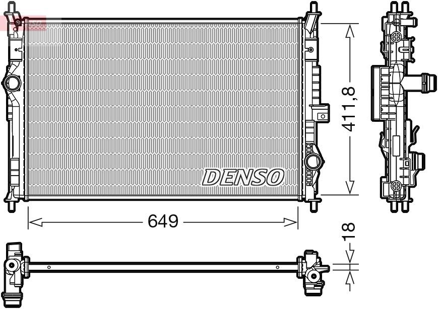 Радіатор охолодження двигуна DENSO DRM21103 - zapix