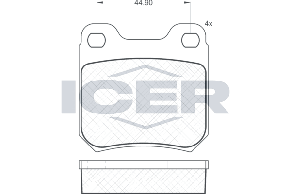Тормозные колодки дисковые ICER 180692
