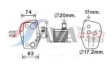 Оливний радіатор двигуна AVA QUALITY COOLING BW3555 - zapix