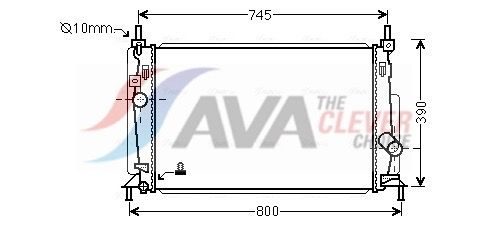 Радіатор охолодження двигуна AVA QUALITY COOLING MZ2237 - zapix