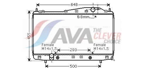 Радіатор охолодження двигуна AVA QUALITY COOLING DW2055 - zapix