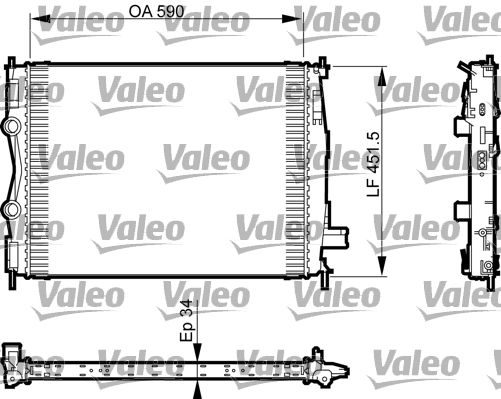 Радіатор охолодження двигуна VALEO 735380 - zapix