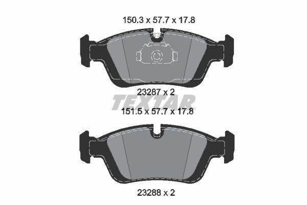 Гальмівні колодки дискові TEXTAR 2328702