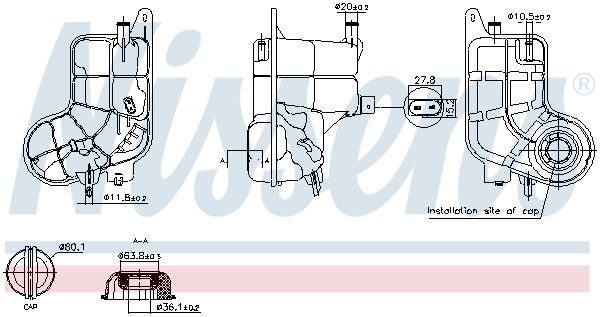 Розширювальний бачок NISSENS 996288 - zapix