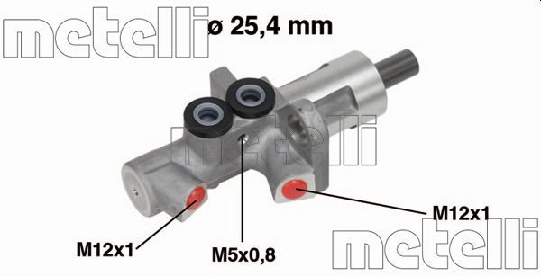 Головний гальмівний циліндр METELLI 050613 - zapix
