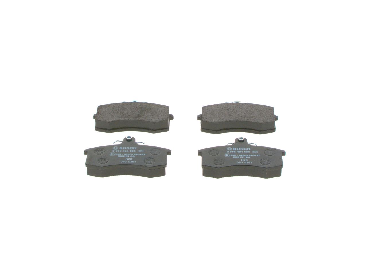 Гальмівні колодки дискові BOSCH 0986494533 - zapix