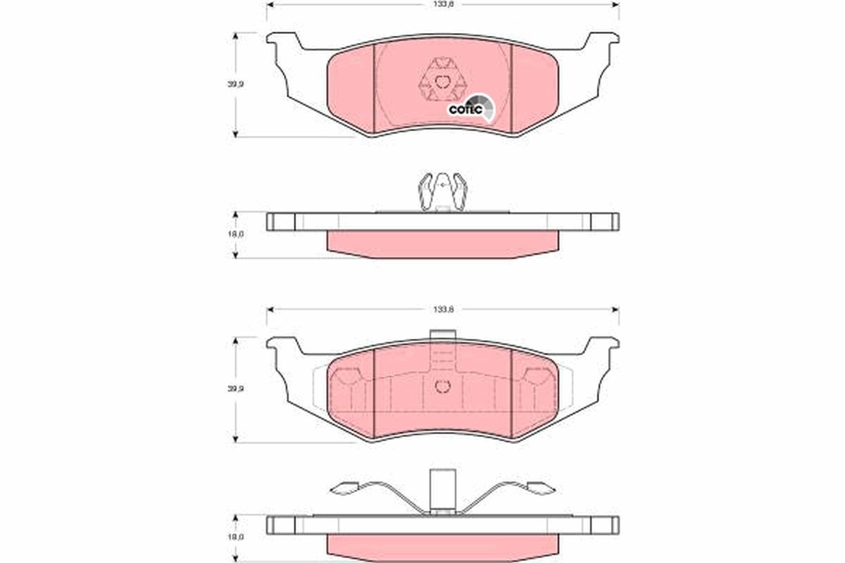 Гальмівні колодки дискові TRW GDB4119 - zapix