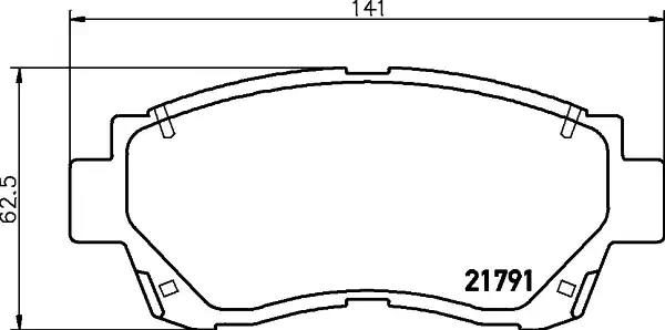 Гальмівні колодки дискові NISSHINBO NP1006 - zapix