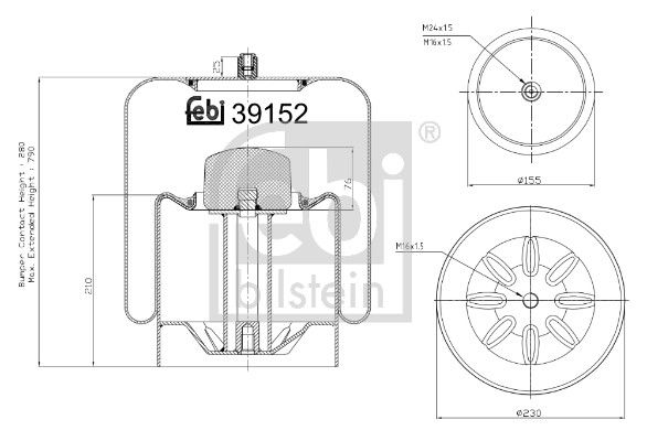 Пневматична підвіска FEBI BILSTEIN 39152 - zapix