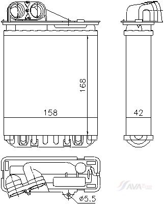 Радіатор пічки AVA QUALITY COOLING DA6027 - zapix