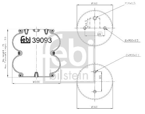 Пневматична підвіска FEBI BILSTEIN 39093 - zapix