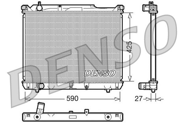 Радіатор охолодження двигуна DENSO DRM47019 - zapix