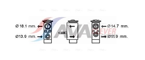 Клапан ТРВ (терморегулюючий клапан) AVA QUALITY COOLING BW1432 - zapix