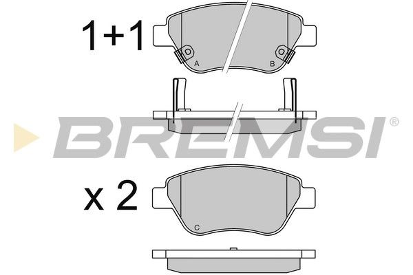 Гальмівні колодки дискові BREMSI BP3577