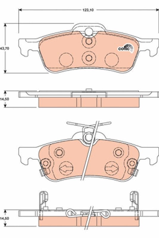 Гальмівні колодки дискові TRW GDB3458 - zapix
