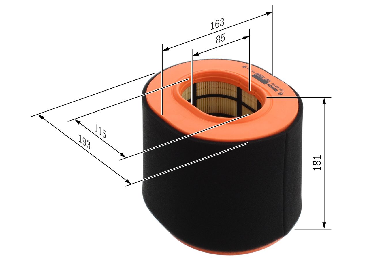 Повітряний фільтр BOSCH F026400876 - zapix