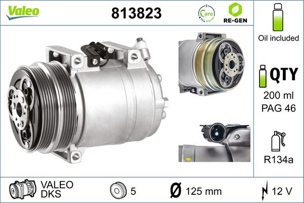 Компресор кондиціонера VALEO 813823 - zapix