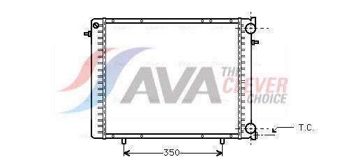 Радіатор охолодження двигуна AVA QUALITY COOLING RT2045 - zapix