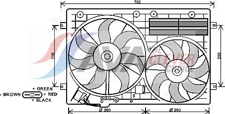 Вентилятор системи охолодження AVA QUALITY COOLING VN7529 - zapix