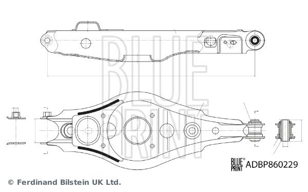 Важіль підвіски BLUE PRINT ADBP860229 - zapix