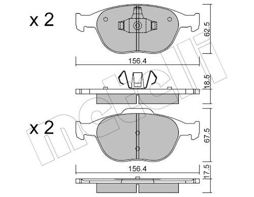 Гальмівні колодки дискові METELLI 2205330 - zapix