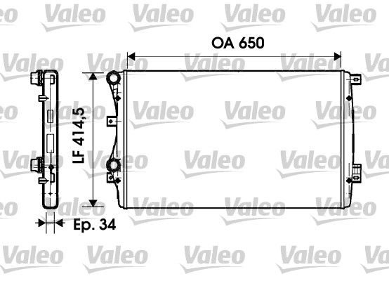 Радіатор охолодження двигуна VALEO 732872