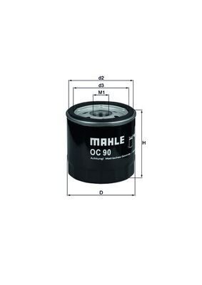 Оливний фільтр MAHLE OC90OF - zapix