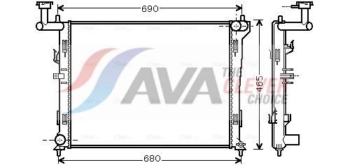 Радіатор охолодження двигуна AVA QUALITY COOLING HYA2179 - zapix