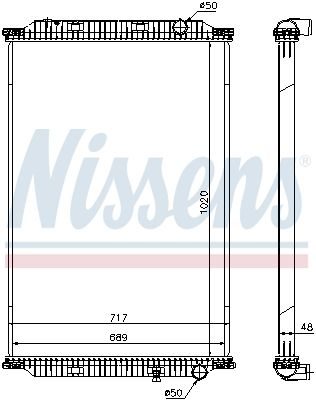 Радіатор охолодження двигуна NISSENS 637780