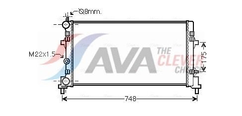 Радіатор охолодження двигуна AVA QUALITY COOLING STA2037 - zapix
