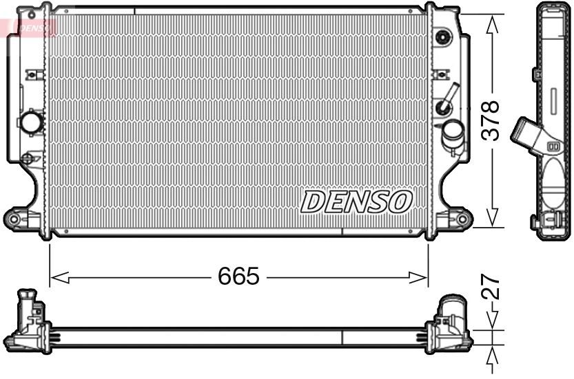 Радіатор охолодження двигуна DENSO DRM50088 - zapix