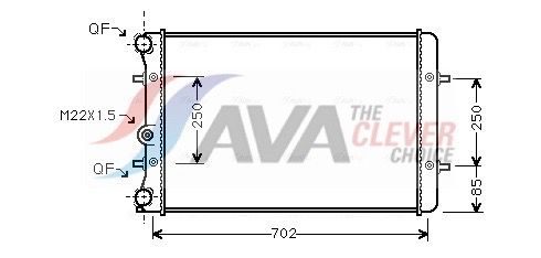 Радиатор охлаждения двигателя AVA QUALITY COOLING AI2155