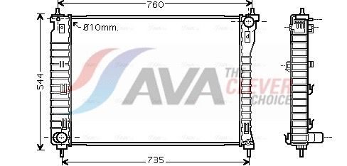 Радіатор охолодження двигуна AVA QUALITY COOLING OLA2435 - zapix