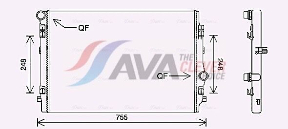 Радіатор охолодження двигуна AVA QUALITY COOLING VN2398 - zapix