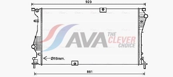 Радіатор охолодження двигуна AVA QUALITY COOLING RTA2601 - zapix
