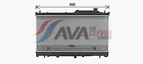 Радіатор охолодження двигуна AVA QUALITY COOLING SU2110 - zapix