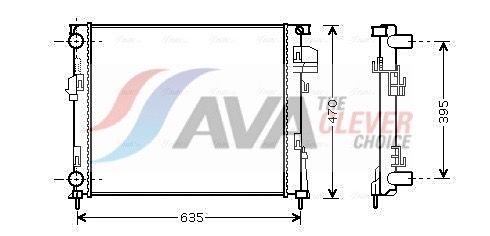 Радіатор охолодження двигуна AVA QUALITY COOLING RTA2303