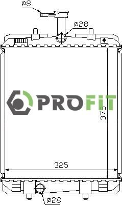 Радіатор охолодження двигуна PROFIT 17400426 - zapix