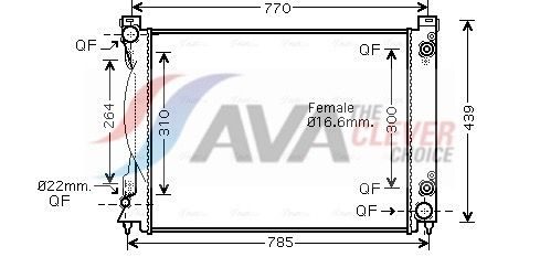 Радіатор охолодження двигуна AVA QUALITY COOLING AI2231 - zapix