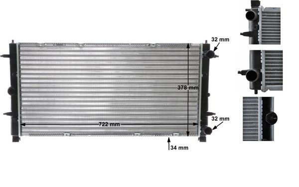 Радіатор охолодження двигуна MAHLE CR398000S - zapix