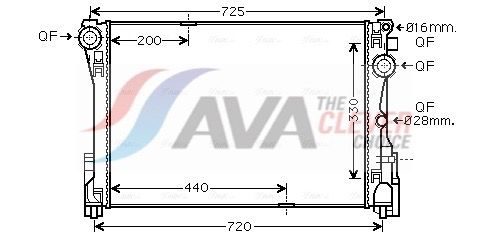 Радіатор охолодження двигуна AVA QUALITY COOLING MSA2575 - zapix