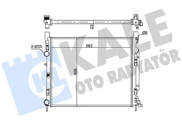 Радіатор охолодження двигуна KALE OTO RADYATÖR 351010 - zapix