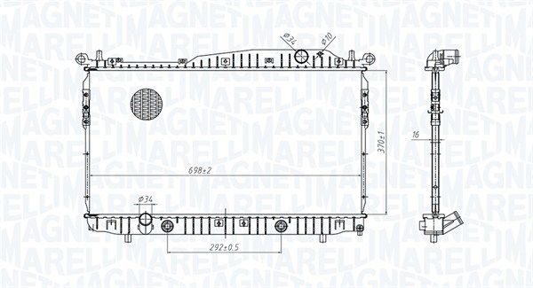 Радіатор охолодження двигуна MAGNETI MARELLI 350213179600 - zapix