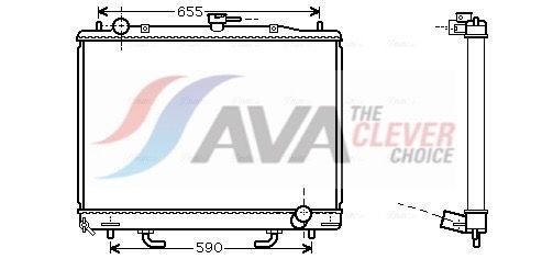 Радіатор охолодження двигуна AVA QUALITY COOLING MT2163 - zapix