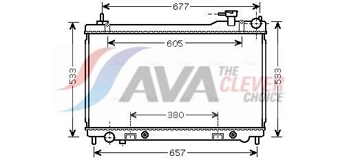 Радіатор охолодження двигуна AVA QUALITY COOLING DN2304 - zapix
